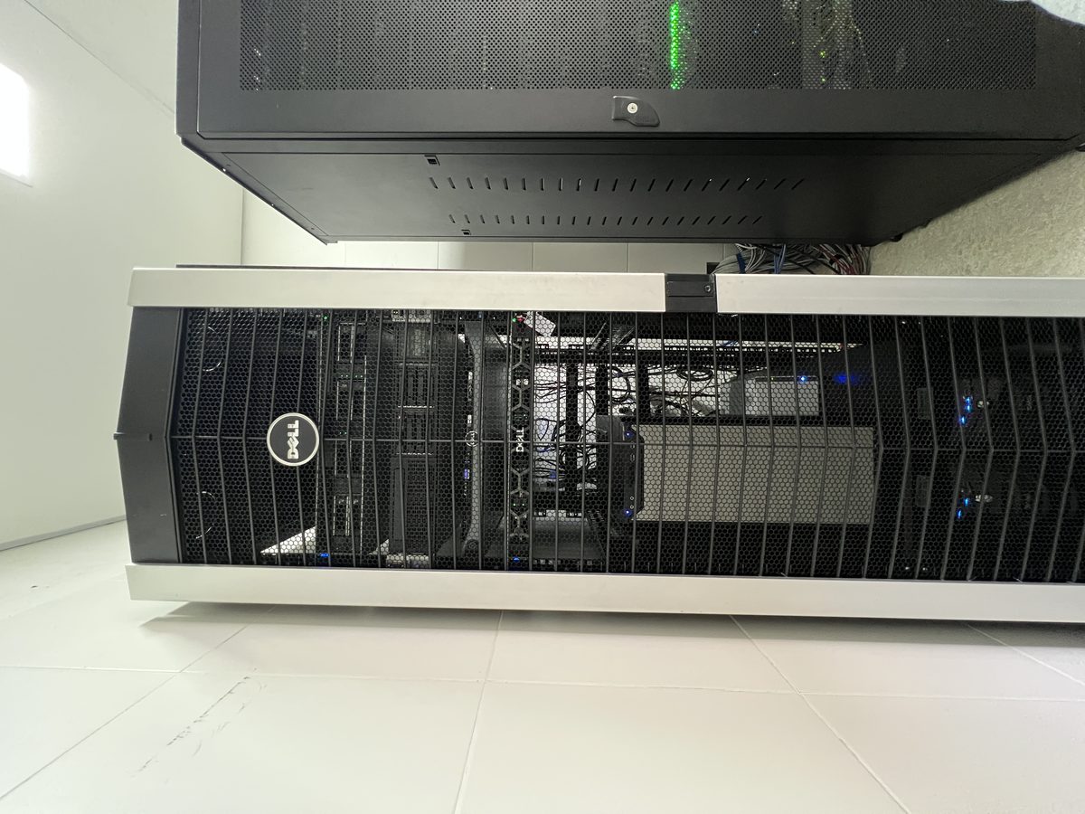Rack-mounted Dell storage server in the Enetsec evidence retention rack