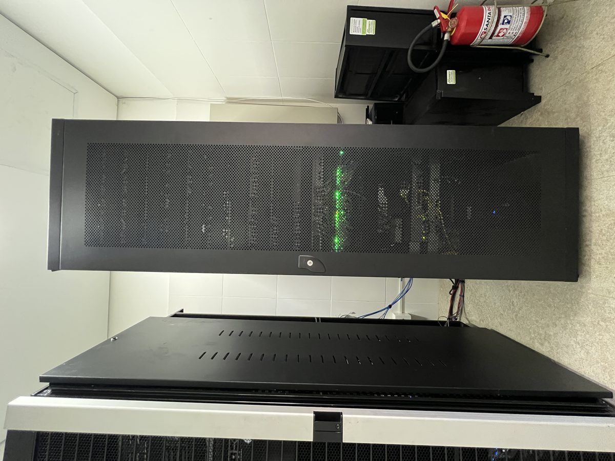 Evidence storage rack in the Enetsec digital forensics laboratory